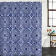 thumbnail image 2 of Navy Blue Shower Curtain, Waterproof Shower Curtains for Bathroom, Traditional Tribal Abstract Geometric Art Washable Fabric Bathtub Curtain Set Bath Decor with 12 Hooks Stall 36"x72", 2 of 8