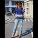 thumbnail image 4 of Suéter Holgado de Larga con Bloques de Color para Mujer, Moderno y Casual, de Punto con Cuello Redondo, para Otoño Baolan M, 4 of 10