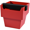 Passionate Red, variant on Aoqianlan Large Trapezoid Coffee Knock Box 1200ml with Square Bar Anti Slip Silicone Lemon Yellow