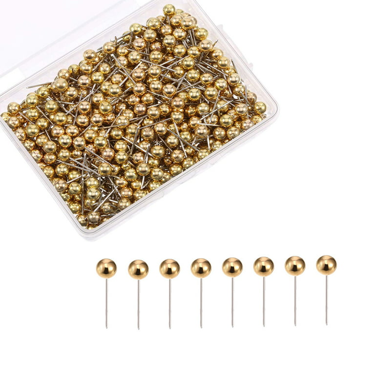 400pcs Push Pins, Round Head Map Tacks with Case Pearl Pin, Multicolor