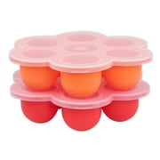 Acorn Baby Food Container with Thick Lid 2PK Red and Orange Meal Prep Container