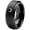 1-Black Step Bevel Tungsten, variant on Grey Band Lettering Tungsten Mens Rings Gamer Memorial Mourning Jewelry 75th Birthday Gift