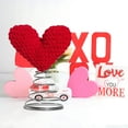 thumbnail image 4 of 1Pc Valentine Day Red Heart Tree Topper,Handmade Knitted Crochet Heart Tree Topper - Love Themed Valentine's Day Decoration,Mini Holiday Tree Decoration Ornament with Spiral Base,Red,6.3x8.3", 4 of 8