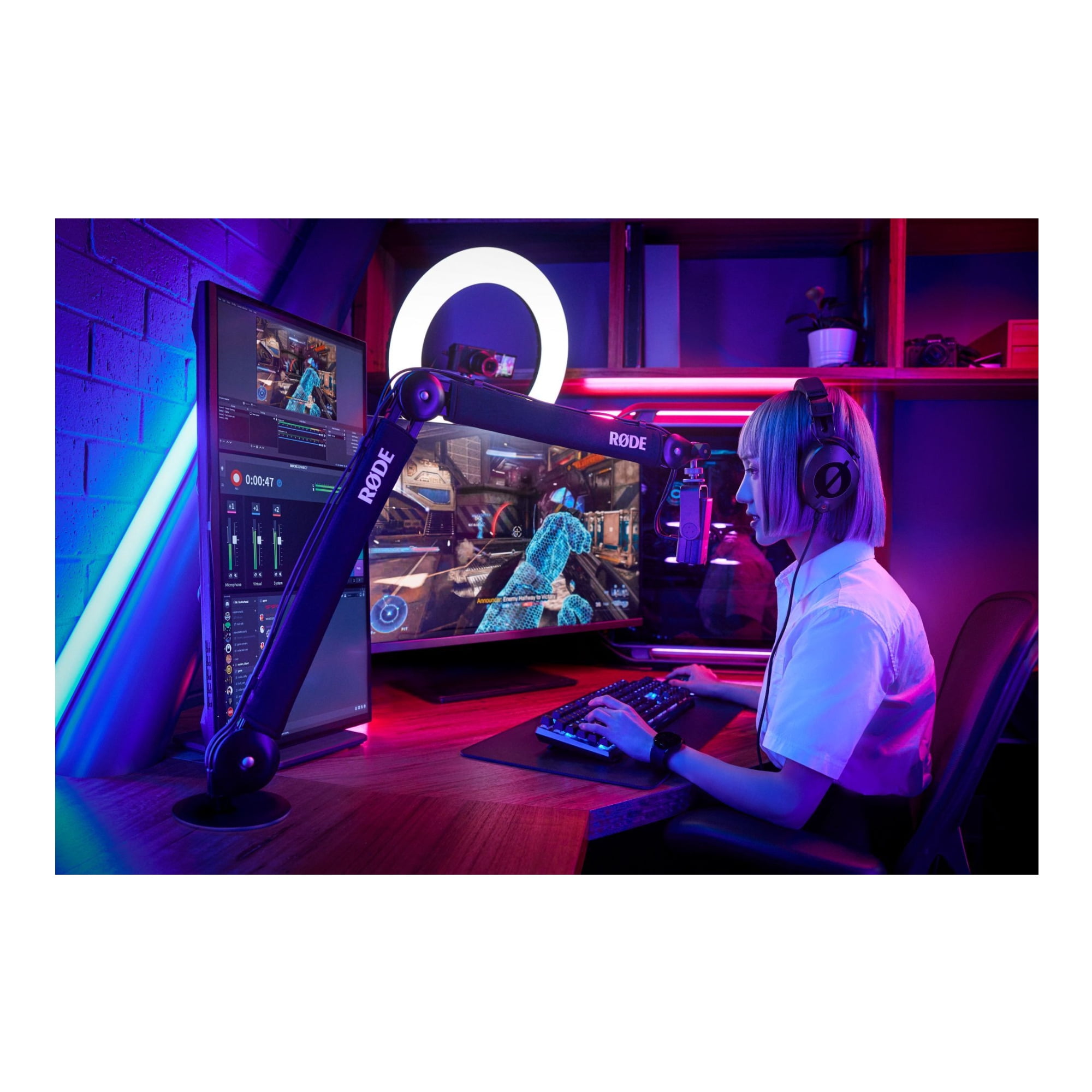 RODE PSA1+ Professional Studio Boom Arm with Silent Operation and Precise Positioning (Blue)