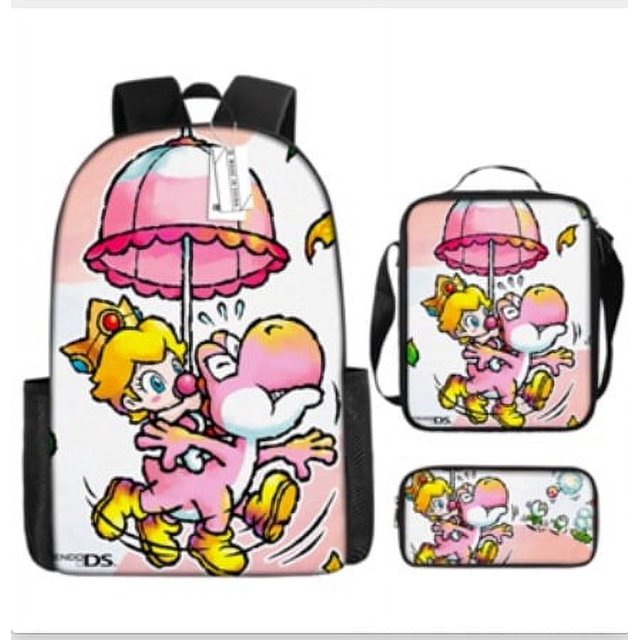 Primary And Secondary School Students Animation Backpack, Youth Schoolbag Three-piece Set-SinKeeU