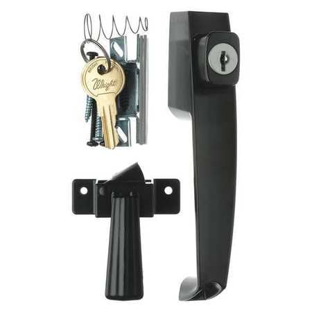 Push Latch - WRIGHT PRODUCTS VK333X3BL Keyed Push Button Latch, Black