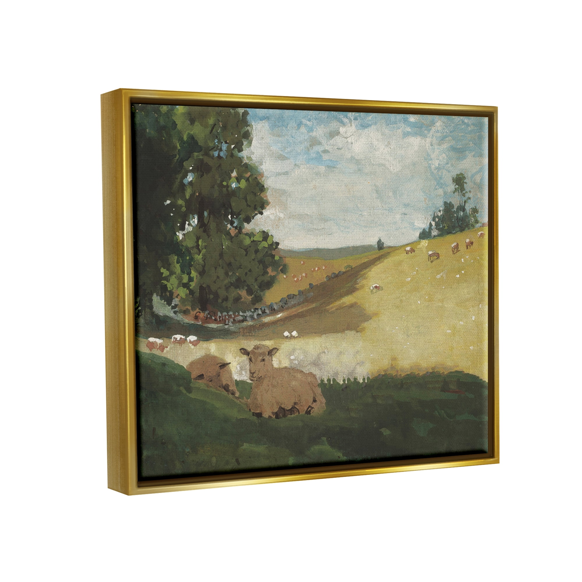 Stupell Warm Afternoon Winslow Homer Classic Landscape Painting Gold Floater Framed Art Print Wall Art