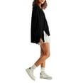 thumbnail image 2 of Faithtur Women’s Solid Color Sweatshirts Long Sleeve Crew Neck Drop Shoulder Pullover Tops Fall Sweaters, 2 of 7
