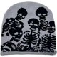 thumbnail image 2 of CORIRESHA Gorro unisex de invierno con calavera de Halloween, Y2k, Harajuku, punk, cálido, gorro de punto, 2 of 4