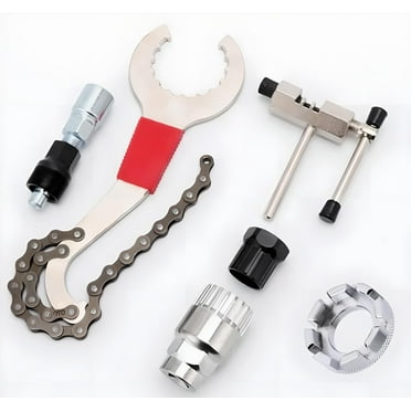WRWolf 6-Pc Aluminum Bike Repair Tool Kit – Chain Cutter, Crank & Freewheel Extractor
