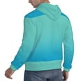 thumbnail image 6 of Naloa Teal Turquoise Men's Casual Hooded Collar Drawstring Hoodies Pullover Sweatshirts Casual Long Sleeve Shirts-3X-Large, 6 of 7