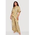 thumbnail image 2 of Women's Plus Size Abstract Leaf Print Wide Leg Pants, 2 of 4