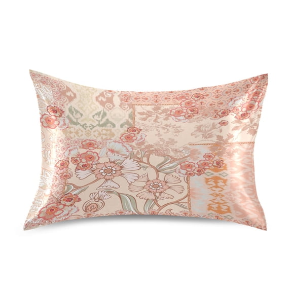 Ryvnso Satin Pillowcase Paisley Flower Pillow Cases Standard Size 26x20in