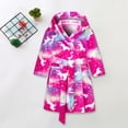 thumbnail image 2 of KPOPLK Girls Fleece Hooded Robes for 3-12Years Kids Warm Bath Robe for Girls Soft Fuzzy Bathrobe(7-8 Years,Red), 2 of 6