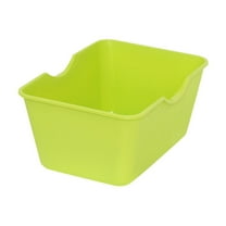 Mini Candy Color Storage Box Stackable Jewelry Organizer Desk Office Accessories Container Portable Handle Plastic Box 5.9x3.9x2.8in(Green)