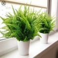 thumbnail image 6 of Luxtrada 8/4/2/1PCS Artificial Boston Fern Plants Bushes Artificial Shrubs Greenery for House Plastic Outdoor UV Garden Resistant Office Garden Indoor Decor, 6 of 7