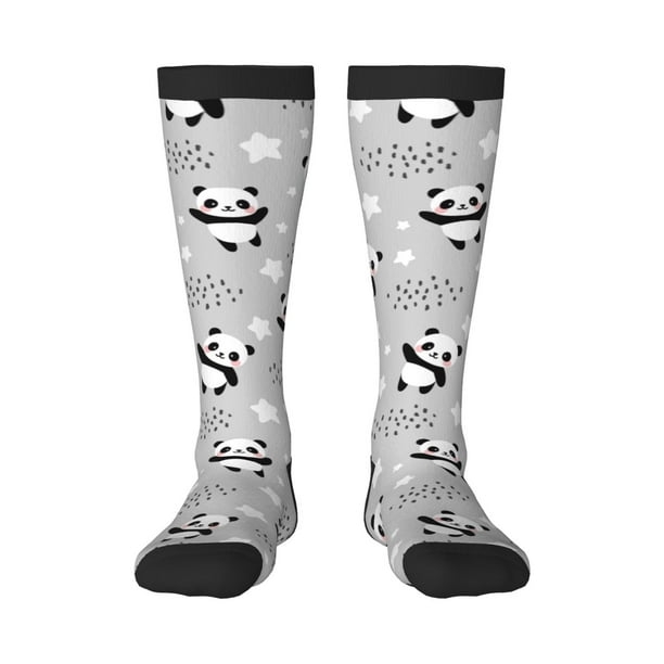 Balery Pandas Calcetines novedosos Calcetines deportivos Calcetines hasta la rodilla Calcetines de algodón Calcetines originales y geniales