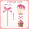 thumbnail image 3 of Uxcell 30-Pack Adornos de Cupcake en Forma de Lazo, Decoración de Pastel de Lazo de Cinta [Rojo Rosa], 3 of 7