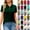 15# Dark Green, variant on Womens Polo Shirts Button Down Short Sleeve Shirts Solid Color Basic Tees Dressy Casual Lapel Work Blouses Summer Tops Army Green XXL