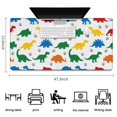 thumbnail image 5 of Long Mouse Pads for Desk,White Colorful Dinosaurs Paw Prints Desk Mats on Top Of Desks, Desk Mouse Pad Extra Large with 3mm Non-Slip Base and Stitched Edge for Gaming,Work,Home 47.3"x23.6", 5 of 5
