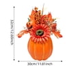 thumbnail image 3 of Pre Assembled Artificial Pumpkin Fall Centerpiece, Non Wilting Fade Resistant Weighted Base Table Arrangement, Warm Seasonal Decor For Dining Mantel Halloween Thanksgiving Home Styling, 3 of 6