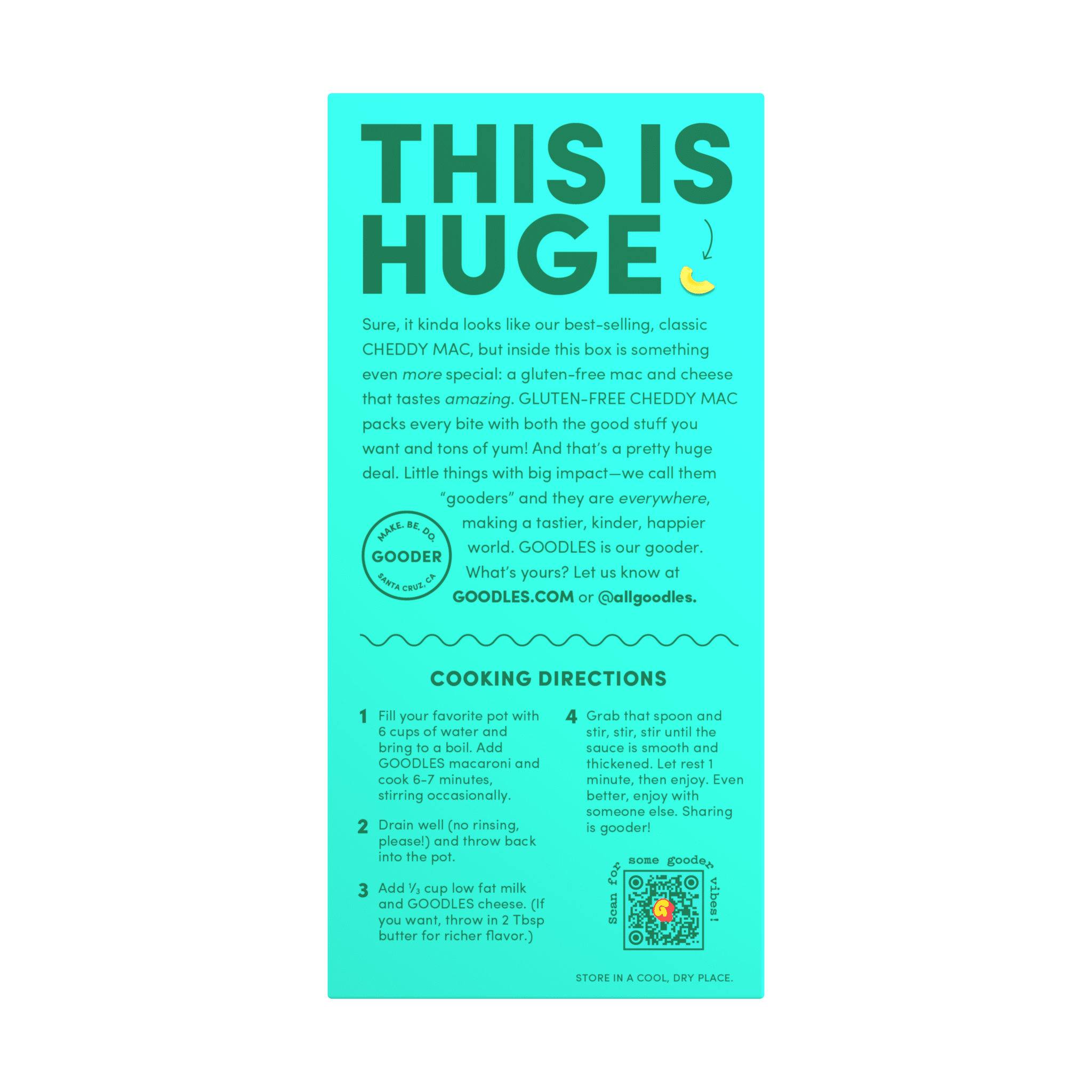 (3 pack) Goodles Gluten Free Cheddy Mac Creamy Cheddar Protein Macaroni Noodles & Cheese - 6oz; Brand: GOODLES; Food Condition: Unprepared