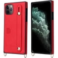 thumbnail image 6 of for iPhone 11 Pro Max Wallet Case for Women,Removable Adjustable Strap Crossbody Card Holders Cover Neck Strap Lanyard Purse Shoulder Strap w/Kickstand Purse Case for iPhone 11 Pro Max KB Red, 6 of 13