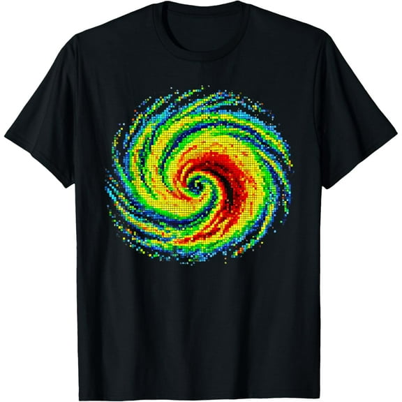 Weather Radar Image Clouds Meteorologist Storm Chaser T-Shirt100% cotton short-sleeved shirt for both men and women