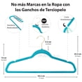 thumbnail image 2 of MAGMALIFE 50 Ganchos para Ropa de Terciopelo, Gancho Dorado Giratorio de 360 Grados, Adecuado para Todo Tipo de Ropa, Antideslizante (Turqueza), 2 of 6