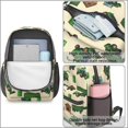 thumbnail image 4 of Tractor and Sheds Cream Pattern 17" School Backpacks for Teens,Waterproof Oxford Fabric,S-Shape Padded Straps for School,Travel,Hiking,Camping, 4 of 6
