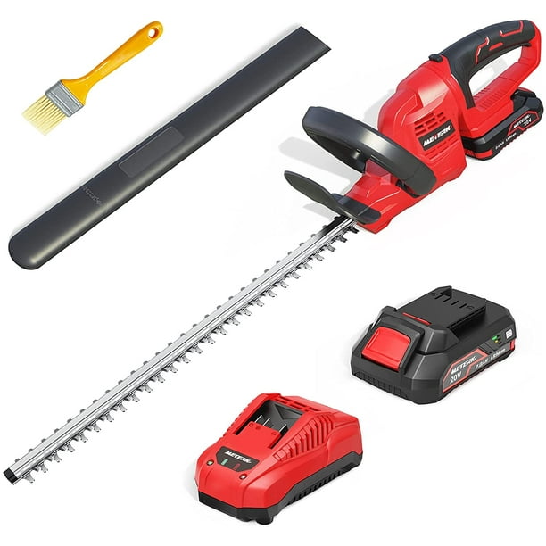 Meterk Cordless Hedge Trimmer, 20V Bush Trimmer 20Inch DualAction