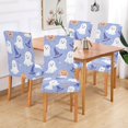 thumbnail image 2 of Yayeee 2 Pack Dining Chair Covers Stretch Parson Chairs Slipcovers Seat Protector, Blue Halloween, 2 of 6
