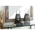 thumbnail image 2 of DecMode 8"W, 13"H Modern Metal Lantern, Black, 1 - Piece, 2 of 9
