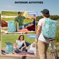 thumbnail image 4 of Travel Cooler Bag - Light Blue Dinosaurs Palms Eggs Pattern Camping Beer Cooler Backpack with Bottle Opener- Waterproof Insulated Picnic Backpacks - Cooler Bag for Beach, 4 of 6