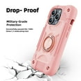 thumbnail image 5 of Compatible with iPhone 15 Pro Max Case 6.7 Inch, with 360° Rotate Ring Stand, Military Grade Drop Protection Full Body Rugged Heavy Duty Case 3 in 1 Protective Cover, Rosegold, 5 of 6