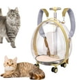 thumbnail image 3 of Mochila de viaje para perros Sunnimix maleta con ruedas Bolsa para gatitos Cremalleras dobles, 3 of 8