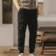 thumbnail image 1 of Pantalones largos para hombre, cintura elástica, transpirables, cómodos, suaves, informales, de playa, de poliéster, 1 of 4