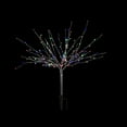 thumbnail image 5 of Alpine Corporation 39"H Indoor/Outdoor Metallic Foil Tree Stake Holiday Decoration, Multi-Colored LED Lights, Silver, 5 of 12