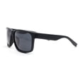 thumbnail image 3 of Classic Mens Sport Horn Rim Plastic Rectangular Sunglasses Matte Black - Black, 3 of 4