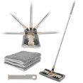thumbnail image 3 of Microfiber Dust Mops with Adjustable Handle 360 ° Rotating Floor Cleaning Mop with 3 Replacement Mop Pads Scraper Portable Flat Floor Mops Wet or Dry Microfiber Cleaning Mop for Floor Home Office, 3 of 11