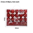 thumbnail image 2 of Laklulu Adornos de bolas de Navidad Adornos navideños colgantes decorativos Juego de bolas de Navidad para árbol de Navidad, 2 of 5