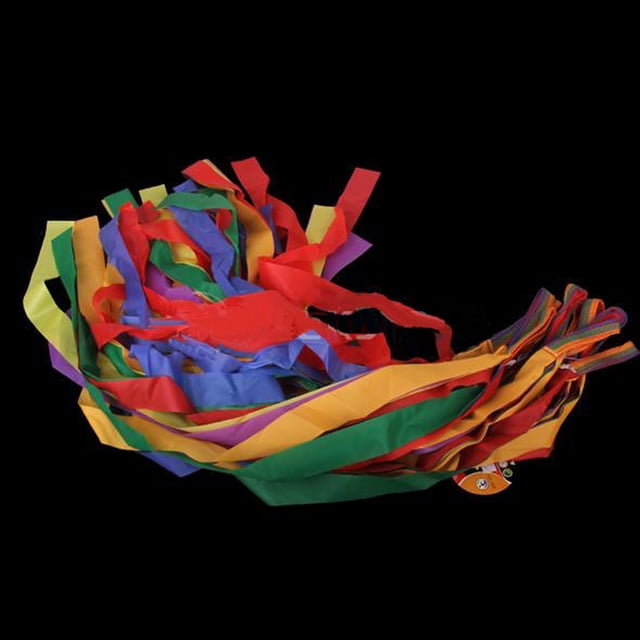 12 Pcs Ruban de Gymnastique pour Enfants Couleur Arc-en-Ciel Portable Réutilisable Ruban de Gymnastique de Compétition Coloré Corde en Nylon de Danse Pratique Accessoires de Sport