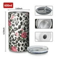 thumbnail image 4 of 20oz Coffee Tumblers Pioneer Flower Floral Print Pattern Stainless Steel Vacuum Insulated Travel Tumbler Coffee Cups Mug with Lid and Straw with Cleaning Brush for Cold & Hot Drinks, 4 of 5