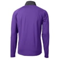 thumbnail image 3 of Men's Cutter & Buck  Purple Minnesota Vikings Helmet Adapt Eco Knit Hybrid Recycled Quarter-Zip Pullover Top, 3 of 3