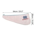 thumbnail image 2 of 1 Pc Women Soft Strawberry Bow Hair Towel for Bathroom Vacation Travel Pink Coral Velvet, 2 of 3
