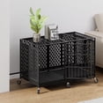 thumbnail image 3 of Snuowu 48Inch Heavy Duty Dog Crate with Wheels, Metal Big Dog Cage for Large and Medium Dogs, Extra Large XL XXL Indestructible Dog Crate with Removable Tray., 3 of 7