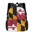 thumbnail image 1 of DouZhe Lightweight Backpack, Retro Maryland State Flag Patriotic Prints Travel Outdoor Hiking Bag School Bookbag Casual Daypack Backpacks for Women Men, 1 of 7