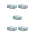 thumbnail image 3 of bedienty Flip Storage Clear Drawer Shoe Box Organiser Stackable Foldable Home Organizer light blue 5Set, 3 of 6
