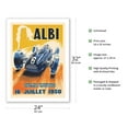 thumbnail image 2 of 1950 Albi Grand Prix International - Vintage Car Racing Poster by Andre Bermond - Fine Art Matte Paper Print (Unframed) 24x32in, 2 of 4