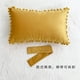 thumbnail image 4 of Zhuge Almohada decorativa para el hogar, almohada con forma de lazo de bola de pelusa de cisne de color sólido, funda de almohada dulce, cojín de sofá que puede tener doble uso (gris), 4 of 5